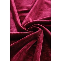 Fiery Red Solid Velvet Two Piece Lounge Set - L