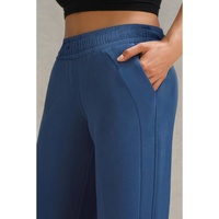 Sail Blue Drawstring High Waist Wide Leg Pocketed Sweatpants - 2XL