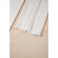 Light Grey Cross-Waist Wide Leg Lounge Pants - L