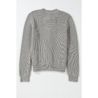 Philippine Gray Ribbed Knit Bow Front Buttoned Cardigan - L