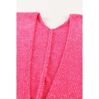 Rose Buttons Front Pocketed Sweater Cardigan - S