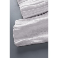 White V neck Drop Shoulder Knitted Sweater - S