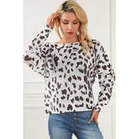 Leopard Long Sleeve Crewneck Sweater - XL