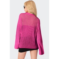 Rose Seeing Stars Oversized Sweater - M