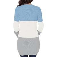 Blue Front Pocket and Buttons Closure Cardigan - 2 US