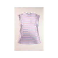 Pink Stripe Crew Neck T Shirt Dress - XL