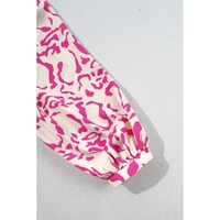 Pink Leopard Print Loose Fit Babydoll Mini Dress - M