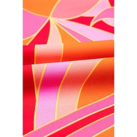 Rose Abstract Printed High Neck Knotted Nape Sleeveless Maxi Dress - L