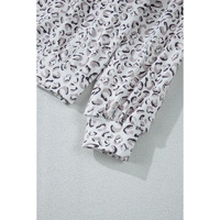 White Classic Leopard Hoodie and Shorts Set - S
