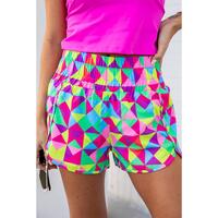 Azura Exchange Geometric High Waisted Athletic Shorts - XL