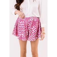 Azura Exchange Leopard Print Flutter Shorts - M