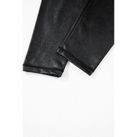Black V Crossover High Waist Pocketed Leggings - L