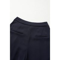 Dirty blue Dual Buttoned High Waist Pleated Wide Leg Pants - L