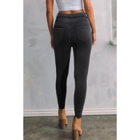 Black Skinny Fit Ankle High Waist Jeans - XL