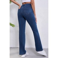 Ashleigh Blue Mid Waist Stretchy Knit Casual Bootcut Jeans - S