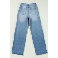 Myosotis High Rise Shift Slit Leg Straight Jeans - 14 US