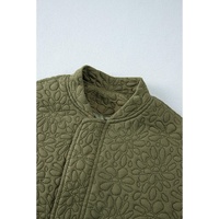 Jungle Green Floral Quilted Jacket - S