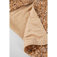 Golden Fleece Sequined Open Front Cropped Jacket - L
