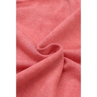 Red Vintage Washed Flap Pocket Button Shacket - M