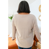 Gray Plus Size Leopard Patchwork Mix Knit Long Sleeve Top - 2X