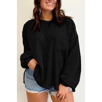 Black Plus Size Exposed Seam Crinkle Patchwork Top - 1X