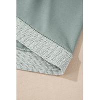 Mist Green Stars Patchwork Round Neck Plus Size T Shirt - 3X