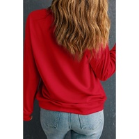 Racing Red Christmas Candy Cane Graphic Plus Size Sweatshirt - 4X