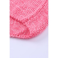 Pink Plus Size Stripe Oversized Sweater - 4X