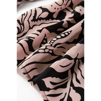 Black Plus Size Floral Printed Puff Sleeve Collared Maxi Dress - 1X