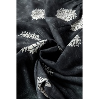 Azura Exchange Black Plus Size Geometric Ethnic Print Drawstring Wide Leg Pants - 1X