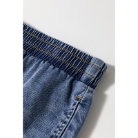 Azura Exchange Dusk Blue Plus Size Drawstring High Waist Straight Leg Jeans - 2X