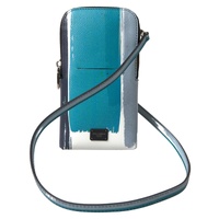 Dolce &amp; Gabbana Men's Blue Leather  Purse Crossbody Sling Phone Bag - One Size