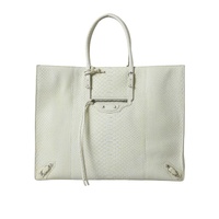Balenciaga Women's Chic Python Leather Tote in White &amp; Yellow - One Size