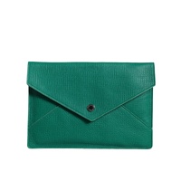 Dolce &amp; Gabbana Women's Green Leather Handbag Clutch Mini Purse Pouch Tablet Case - One Size