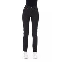 Regular Jeans with Logoed Button and Tricolor Insert. W28 US Women
