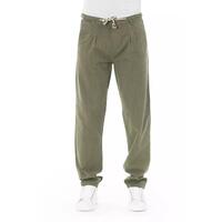 Front Zipper and Button Closure Chino Trousers 44 IT Men