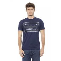 Round Neck Short Sleeve T-shirt with Front Print M Men