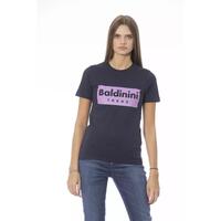 Baldinini Trend Women's Blue Cotton Tops &amp; T-Shirt - M