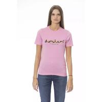 Baldinini Trend Women's Pink Cotton Tops &amp; T-Shirt - M