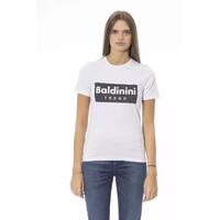 Baldinini Trend Women's White Cotton Tops &amp; T-Shirt - M