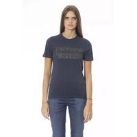 Baldinini Trend Women's Blue Cotton Tops &amp; T-Shirt - M