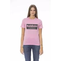 Baldinini Trend Women's Pink Cotton Tops &amp; T-Shirt - S
