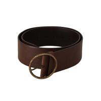 Authentic Dolce &amp; Gabbana Logo Engraved Leather Belt 90 cm Women