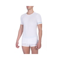Bikkembergs Men's Elegant Dual-Pack White Crew Neck T-Shirts - M