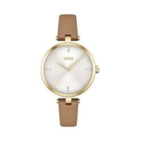 Hugo Boss Women's Beige Leather Watch - One Size