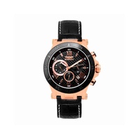 Bobroff Men's Black Leather Watch - One Size