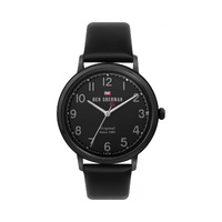 Ben Sherman Men's Black Leather Watch - One Size