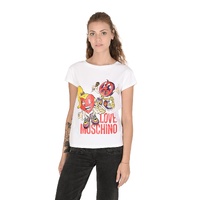Love Moschino Women's Peace &amp; Love Graphic T-Shirt - 44 IT