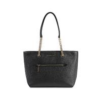 Leather Chain Tote Bag - One Size