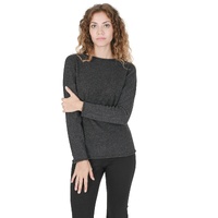 Crown of Edinburgh Cashmere Women's Premium Cashmere Boatneck Sweater in Dark gray - S